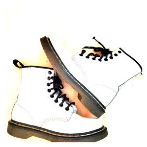 White Dr. Marten Boots